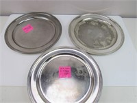 (3) Silverplated Trays