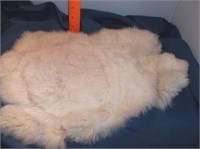 Vtg White Rabbit Fur Skin Pelt