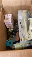 Box lot of miscellaneous hardware and tools