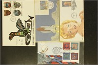 US Stamps group of 4 handpainted First Day covers,