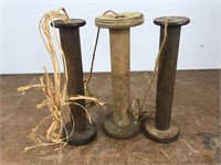 3 Wooden Spools