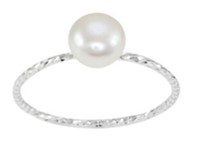 Itsy Bitsy Pearl Sterling Silver Band
