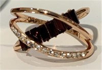 Sparkle Allure 18K Rose Gold Crystal Ring