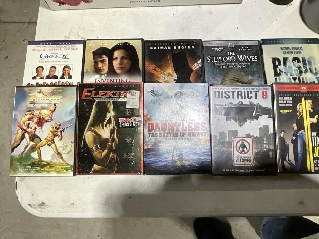 10 assorted movies