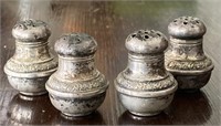Four International Prelude Sterling Silver Shakers