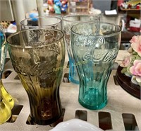 4 GLASS COCA-COLA TUMBLERS