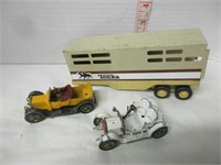 2 MODEL OF YESTERYEAR LESNEYS & TONKA TRAILER