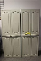 Pair of Keter Plastic Storage Cabinets