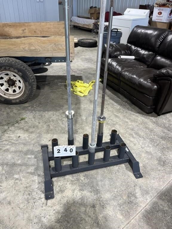 Barbell Stand, 3 barbells