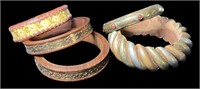 Wood and Copper Bangles