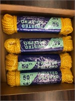 (4) 50ft 1/4" Twisted Poly Rope