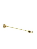 10K stick pin brooch