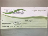 $20 Gift Certificate Healthy Computers