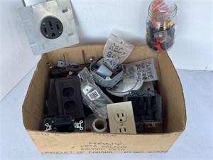 Box lot of electrical supplies