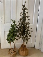 2 Artificial Pine Trees