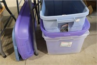 3 TOTES WITH LIDS