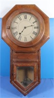 Vintage Hanging Clock 23x12"-Wind Up (no key)