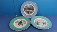 Avon 1974-1976-1979 Christmas Collectors Plates