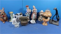 Vintatge Ceramic Figurines, Collectors Spoons,