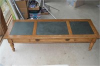 Long coffe table with slate top
