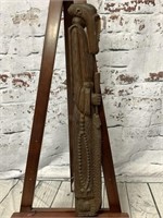 40" Tall Rosiel .BA. Wood Carved Monk