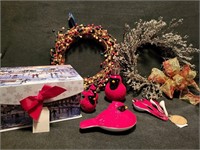Christmas wreaths, cardinals and more