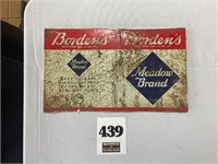Borden's Meadow Brand Sign