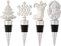 Christmas Wine Stopper for Xmas- Set of 4