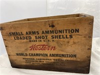 Wooden Western Ammo Box 14" x 9" x 9"