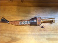 Vintage El Salvador decorative machete knife 17”