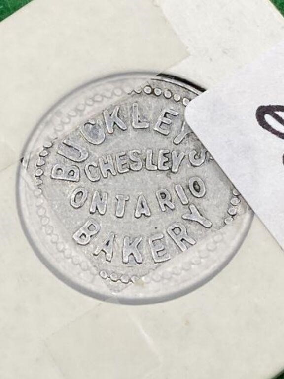 BREAD TOKEN - CHESTLY ONTARIO BAKERY -ANTIQUE