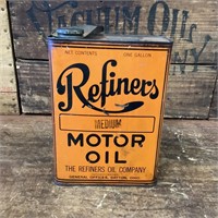 Refiners Motor Oil Gallon Tin