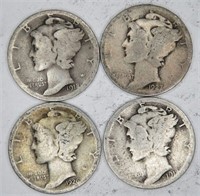 1918s-27s-26d-17s Better Date Mercury Dimes