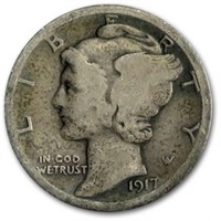 1917 d Semi Key Date Mercury Dime