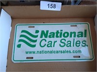 National Car Rental Sales License Plate