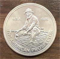 One Ounce Silver Round: Prospector #1