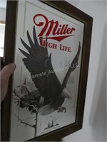 Miller beer mirror - "Bald Eagle Wisconsin" - 23