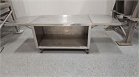 S/S 2 TIER EQUIPMENT CABINET / STAND ON WHEELS