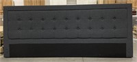 Resident Queen Grey Button Fabric Bed Frame