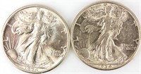Coin 2 Walking Liberty Half Dollars 1934-D
