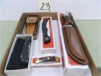 (4) Western Pocketknives & (1) Sheath Knife