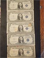 5- 1935 $1 Silver Certificates