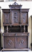 Grand Barley Twist Neo Renaissance Oak Buffet.