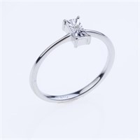 Size 7 Sterling Silver Diamond Accent Ring