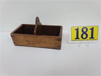 Antique 2 Compartment Wooden Caddy
