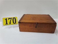 Antique Wooden Money/Change Box w/ Tray