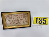 Antique 1871 Framed Sampler