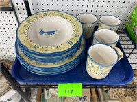 Martha Stewart blue bird dishes