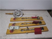 Vintage Tip Ups & Ice Fishing Rod & Reel