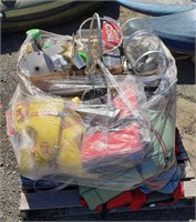 Assorted Fishing Supplies & Life Vests
